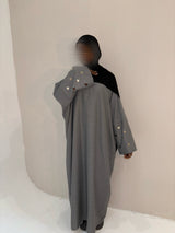 ABAYA SYRA GRIS CLAIR T2