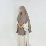 ABAYA MANCHE BOUFFANTE BEIGE CLAIR