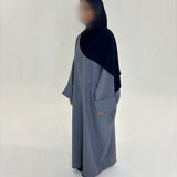 ABAYA IMANY BLEU-GRIS