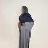 ABAYA SAOUDIENNE GRIS CLAIR