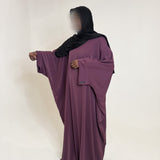 ABAYA SAOUDIENNE AUBERGINE