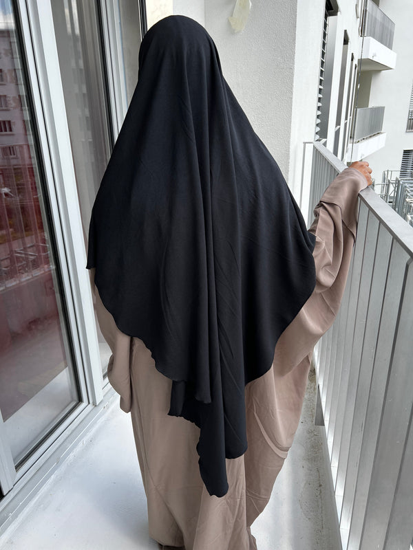 KHIMAR EN JAZZ NOIR COURT