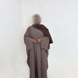 ABAYA SAOUDIENNE TAUPE FONCÉ