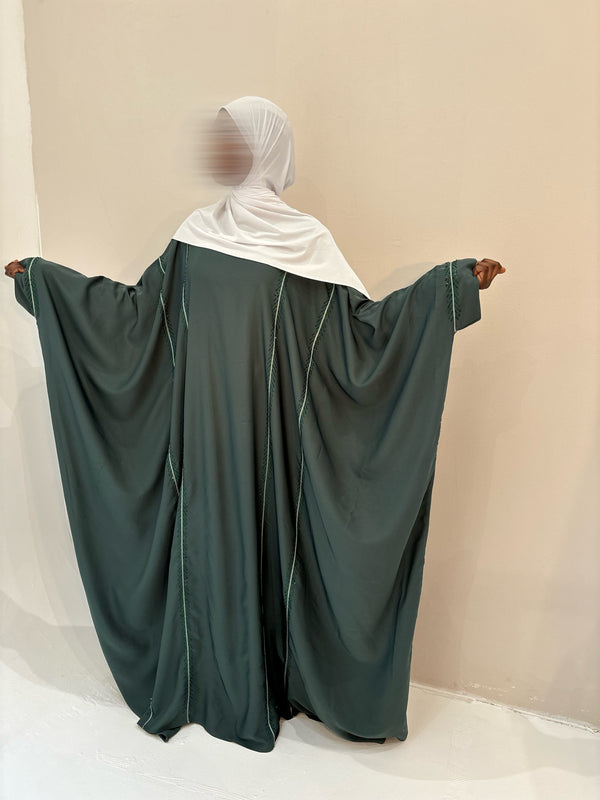 ABAYA DUBAI VERT CANARD