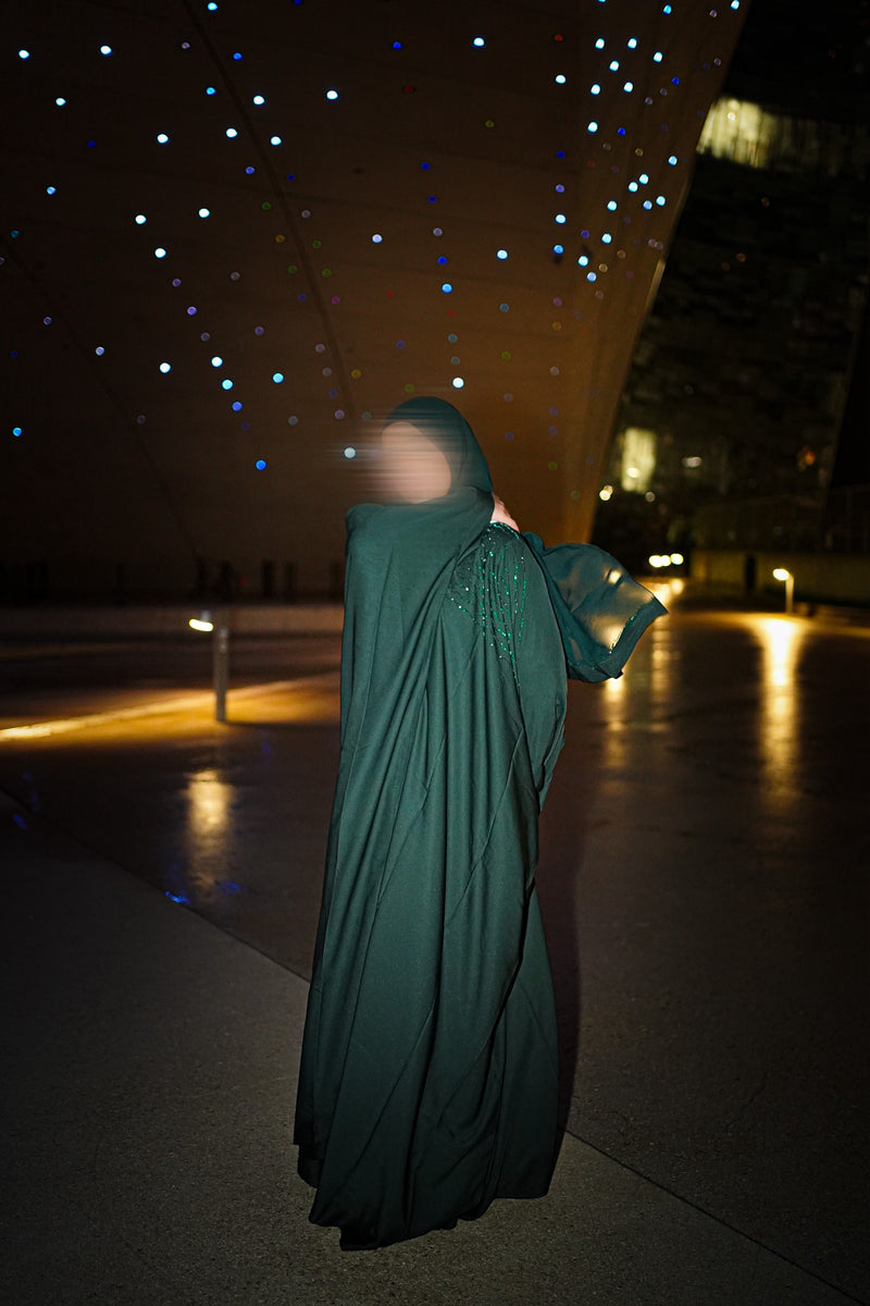 ABAYA DUBAÏ FARASHA VERT