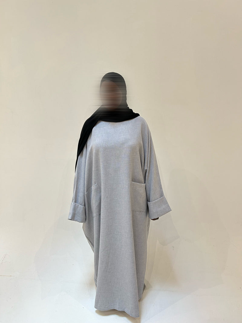 ABAYA IMANY GRIS CLAIR