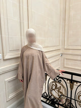 ABAYA EN LIN BEIGE