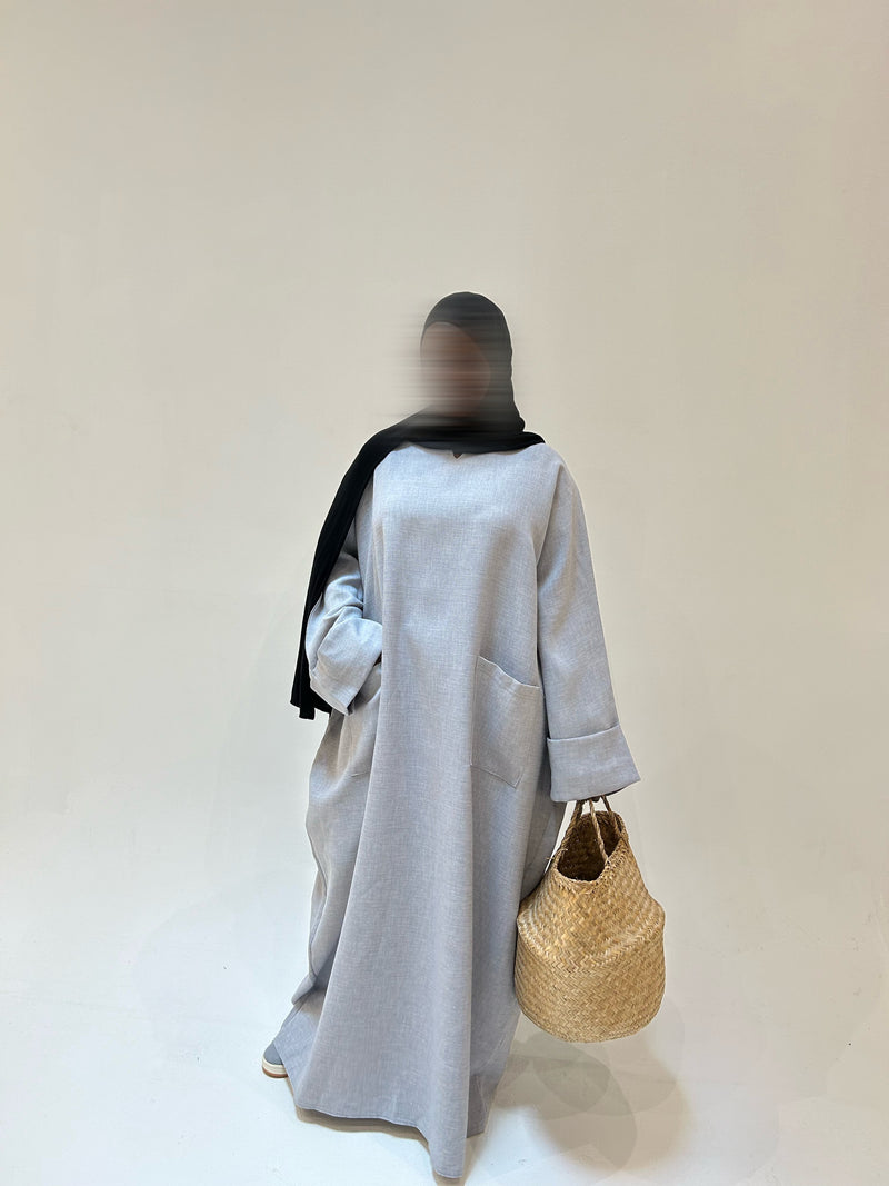 ABAYA IMANY GRIS CLAIR