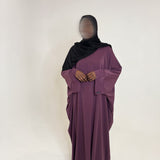 ABAYA SAOUDIENNE AUBERGINE