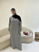 ABAYA SAFIYA GRIS CLAIR T2