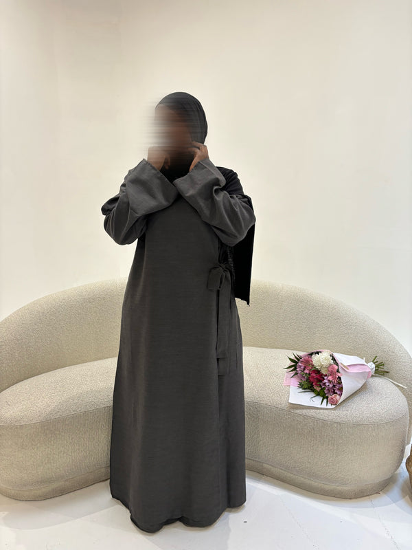 ABAYA SAFIYA GRIS FONCÉ T2