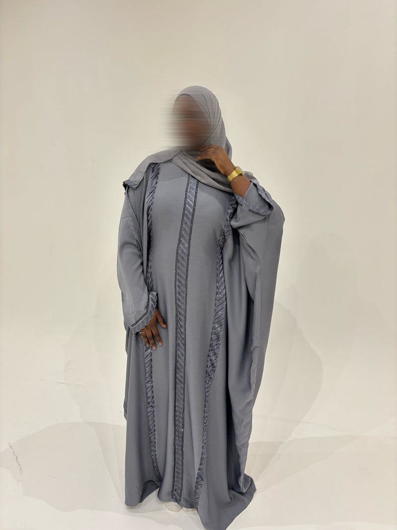 ABAYA DUBAÏ GRISE