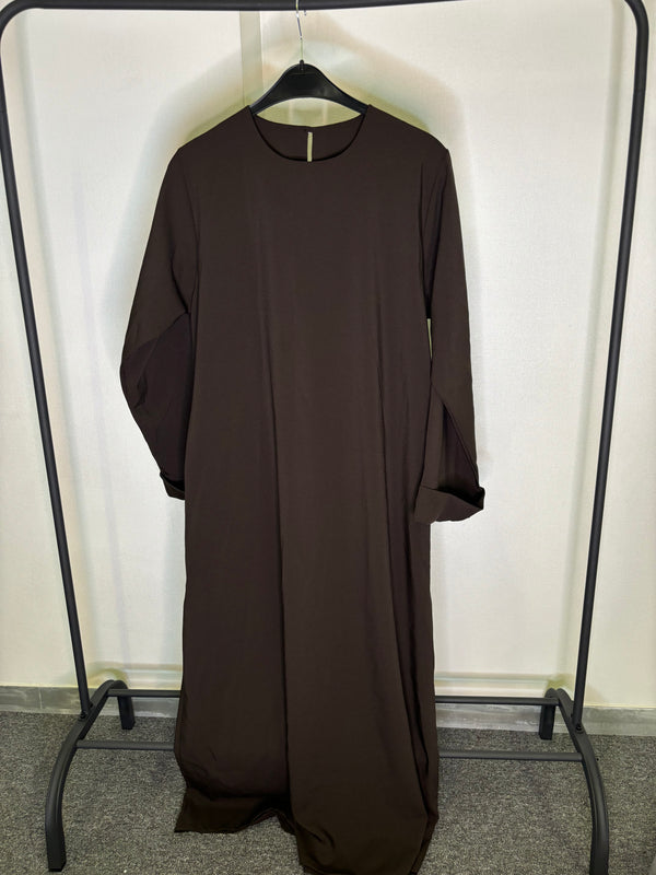 Abaya neissa chocolat t1