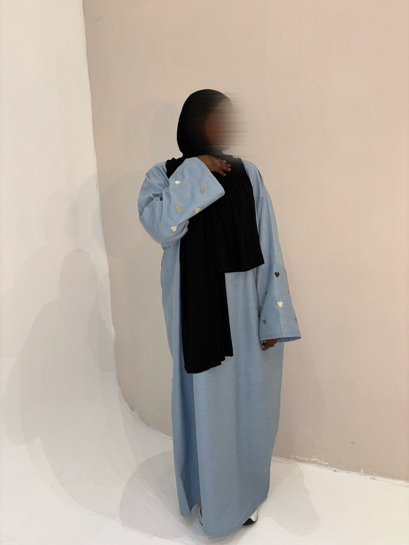 ABAYA SYRA BLEU CIEL T2