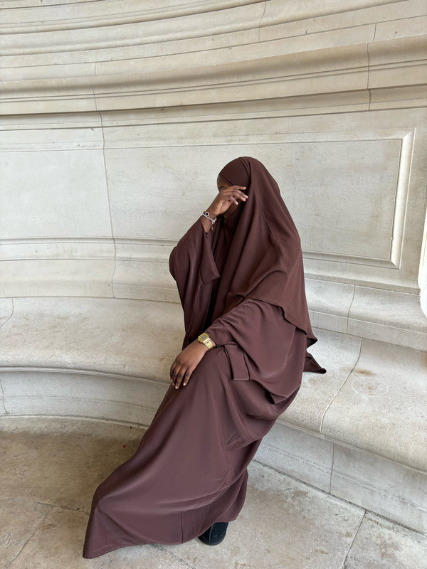 ABAYA FARASHA CHOCOLAT T1