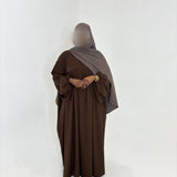 ABAYA MANCHES BOUFFANTES CHOCOLAT