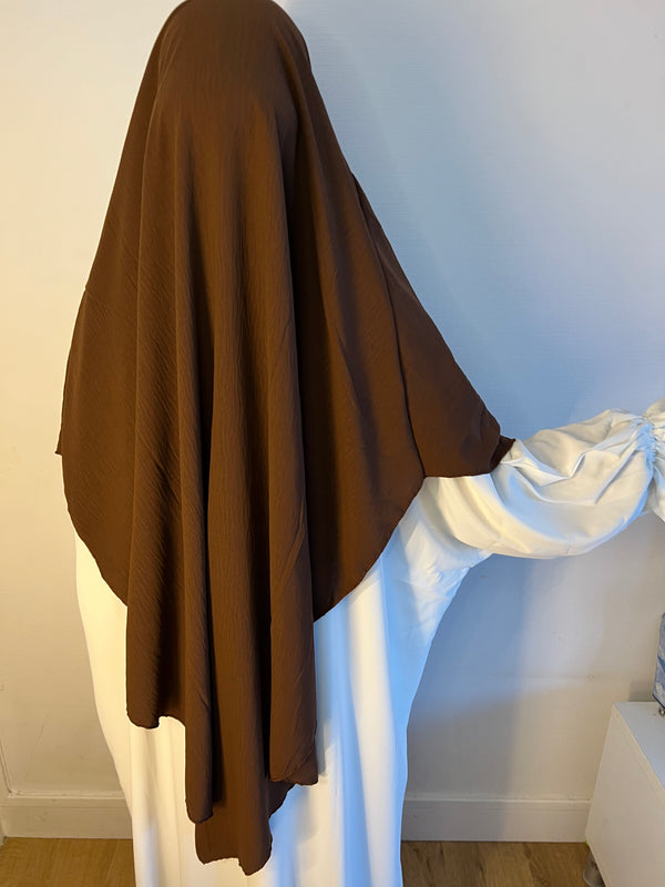 KHIMAR EN JAZZ CHOCOLAT COURT