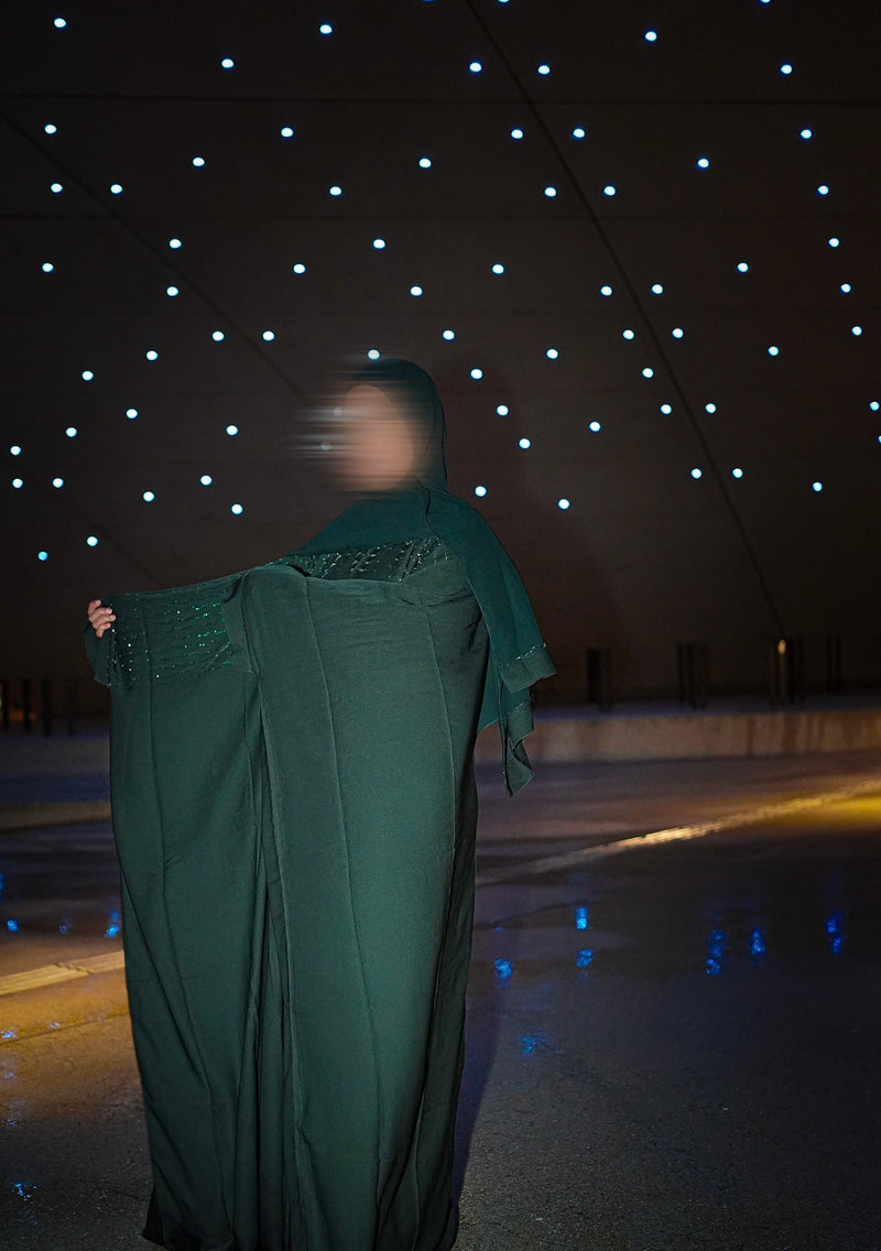 ABAYA DUBAÏ FARASHA VERT