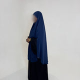 KHIMAR À FENTES BLEU MARINE