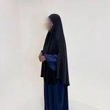 KHIMAR À FENTES NOIR