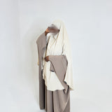 ABAYA SAOUDIENNE TAUPE CLAIR