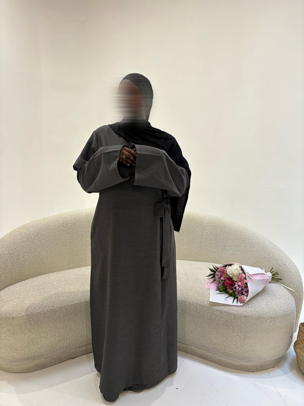 ABAYA SAFIYA GRIS FONCÉ T1