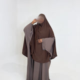 ABAYA SAOUDIENNE TAUPE FONCÉ