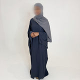 ABAYA SAOUDIENNE GRIS FONCÉ