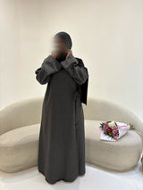 ABAYA SAFIYA GRIS FONCÉ T1