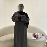 ABAYA SAFIYA GRIS FONCÉ T2