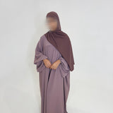 ABAYA MANCHES BOUFFANTES ROSE CLAIR