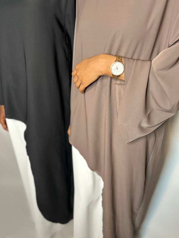 ABAYA BI COLOR TAUPE