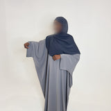 ABAYA SAOUDIENNE GRIS CLAIR