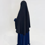 KHIMAR À FENTES NOIR