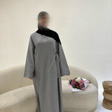 ABAYA SAFIYA GRIS CLAIR T2