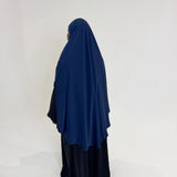 KHIMAR À FENTES BLEU MARINE