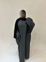 ABAYA IMANY GRIS FONCÉ